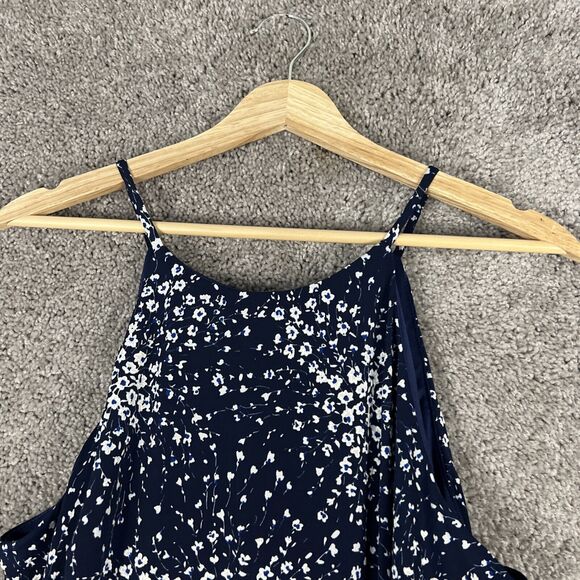 Fortune + Ivy Dress Womens Large Blue Floral Spaghetti Strap Flair Stitch Fix - Picture 5 of 14